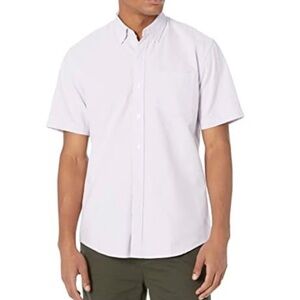 Classic Lavender Short sleeve Oxford button up shirt NWT size L